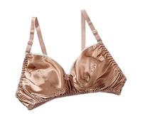 GHAKKE Soutien-Gorge 100% Soie De Mûrier, Soutien-Gorge Triangle Ultra-Fin D'été, Soutien-Gorge Sexy en Satin Double Face, Bras sans Fil Confortable Au Quotidien(07,46/105)