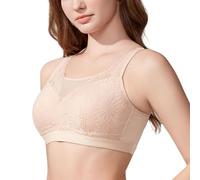 GHAKKE Soutien-Gorge De Mastectomie pour Femmes Soutien-Gorge De Tous Les Jours Soutien-Gorge Sexy en Dentelle À Couverture Complète Bra De Soutien pour Prothèse Mammaire en Silicone(Skin,XX-Large)