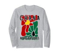 Ghana African Vibes Boho Fleurs Abstrait Afrique Art Manche Longue
