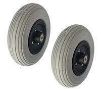 GHARAZ Roue Avant de Fauteuil Roulant Électrique 8 Pouces,Roue en Caoutchouc Gonflable 200 X 50, Accessoires pour Marcheurs Âgés et Handicapés,Roue de Rechange (Color : Gray, Size : 8inch(2PCS))