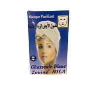 Ghassoul Blanc au Nila Bleu 25g - Soin Naturel Purifiant et Exfoliant pour le Visage | Élimine Points Noirs, Unifie le Teint