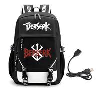 GHAYUCR Be-rserk Sac a Dos de Voy.age, Affaire Scolaire Sac, Sacs d'école Adolescent Loisir Voy.age, Unisexe(Black2)