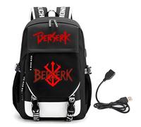 GHAYUCR Be-rserk Sac a Dos de Voy.age, Affaire Scolaire Sac, Sacs d'école Adolescent Loisir Voy.age, Unisexe(Black1)