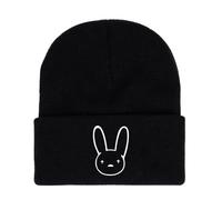 GHAYUCR Bonnet Homme Bad Bun. ny, Bonnet Brimless Uni.que avec Imprimé, Chapeaux Léger Adapté Patinage, Course à Pied, Slouch(Black5)