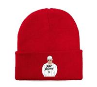 GHAYUCR Bonnet Homme Bad Bun. ny, Bonnet Brimless Uni.que avec Imprimé, Chapeaux Léger Adapté Patinage, Course à Pied, Slouch(Red3)