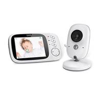 GHB Babyphone Caméra 3.2 Inches Bébé Moniteur Babyphone Vidéo LCD Couleur Bébé Surveillance 2.4 GHz Communication Bidirectionnelle