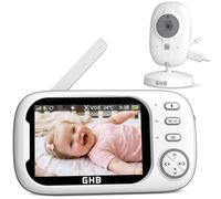 GHB Babyphone Camera 3,5" LCD sans WiFi 8 Berceuses Vision Nocturne VOX