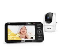GHB Babyphone Camera 5" 720P Rotation 350° 4000 mAh Vision Nocturne