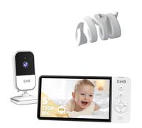 GHB Babyphone Caméra 5" Caméra Bébe Surveillance avec Support Camera Bébé Support Babyphone Universel Flexible