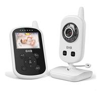 GHB Babyphone Camera Bebe Surveillance 2.4" LCD Baby Phone avec Caméra ECO Mode sans WiFi Zoom 2X Capteur de Température Communication Bidirectionnelle Vision Nocturne