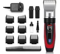 GHB Tondeuse Cheveux Hommes Tondeuses à Cheveux Professionnel Sans Fil Rechargeable avec 7 Peignes et 2 Batteries au Lithium pour Enfants Adultes Personnes Agées Salon