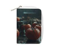 GHBNK Porte-cartes de crédit Water The Tomatoes pour femme - Organisateur de cartes de visite - Petit porte-monnaie en polyuréthane souple avec fermeture éclair - Style : 16 x 11,5 cm, Style :,