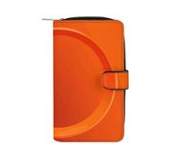 GHBNK Portefeuille long en cuir pour homme et femme, avec blocs de couleurs audacieuses, 12 emplacements pour cartes, grande capacité, poche pour pièces de monnaie, cercle, 19,7 x 11 x 3,5 cm, Cercle,