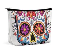 GHBNK Trousse de maquillage portable pour femme - Motif tête de mort - Trousse de toilette de voyage - Style - Taille unique, Style :, Taille unique