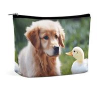 GHBNK Trousse de toilette portable avec deux canards colverts - Trousse de maquillage de voyage pour femme, Chien et canard, Taille unique