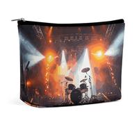 GHBNK Trousse de toilette portable pour femme, concert de rock, scène, voyage, trousse de maquillage, sac à lèvres pour femme, scène de concert de rock, taille unique, Scène de concert rock, Taille
