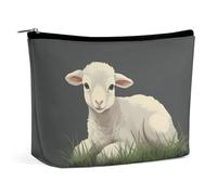 GHBNK Trousse de toilette portable pour femme - Mélange dégradé - Trousse de maquillage de voyage - Organisateur de maquillage - Sac de rouge à lèvres, Agneau dans l'herbe, Taille unique