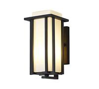 GHBSDNEPP Applique Murale Carrée D'Extérieur, Étanche Ip42, Avec Verre Dépoli Transparent, Idéale Pour Une Cour, Un Jardin Chinois Ou Une Porte D'Entrée/De Garage. Parfaite Pour Une Cour, Un Jardin Ou