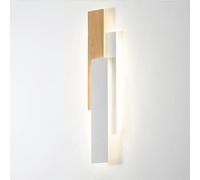 GHBSDNEPP Applique Murale En Bois Ultra-Mince, Applique Murale Led Moderne, Applique Murale En Métal Blanc, Luminaire En Mode 3 Couleurs, Appliques Murales Simples À Longue Bande Pour Couloir, Chambre