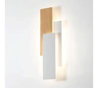 GHBSDNEPP Applique Murale En Bois Ultra-Mince, Applique Murale Led Moderne, Applique Murale En Métal Blanc, Luminaire En Mode 3 Couleurs, Appliques Murales Simples À Longue Bande Pour Couloir, Chambre