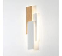 GHBSDNEPP Applique Murale En Bois Ultra-Mince, Applique Murale Led Moderne, Applique Murale En Métal Blanc, Luminaire En Mode 3 Couleurs, Appliques Murales Simples À Longue Bande Pour Couloir, Chambre