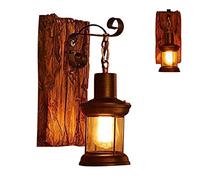GHBSDNEPP Applique Murale Pour Balcon E27, Lanterne En Verre, Lampe Murale Led En Bois, Éclairage de Style Chinois Pour Escalier, Salle À Manger, Salon, Décoration Créative Rétro Pour Couloir Ou Allée