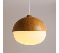 GHBSDNEPP Décoration Créative Pour La Maison, Luminaires Suspendus En Verre Grainé, Cuisine En Bois Du Milieu Du Siècle, Globe Laiteux Blanc, Lustre Antique, Lampe Suspendue de Plafond Rustique Vintag