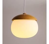 GHBSDNEPP Décoration Créative Pour La Maison, Luminaires Suspendus En Verre Grainé, Cuisine En Bois Du Milieu Du Siècle, Globe Laiteux Blanc, Lustre Antique, Lampe Suspendue de Plafond Rustique Vintag