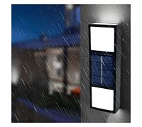 GHBSDNEPP Lot de 4 Appliques Solaires Murales D'Extérieur Étanches Ip65, Lampe Led Moderne Pour Clôture, Terrasse, Porche, Porte./Lumière Blanche
