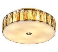 GHBSDNEPP Lustre Semi-Encastré, Plafonnier En Cristal Doré Style Ferme, Idéal Pour Îlot de Cuisine, Salle À Manger, Hall D'Entrée, Porche, Loft Ou Chambre.