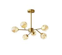 GHBSDNEPP Lustre Sputnik D'Art Moderne, Suspension Moléculaire Dorée À 15 Lumières, Élégant Plafonnier Led En Cuivre Pour Salon, Chambre, Salle À Manger, 9 Lumières/Cuivre./6 Lumières