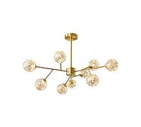 GHBSDNEPP Lustre Sputnik D'Art Moderne, Suspension Moléculaire Dorée À 15 Lumières, Élégant Plafonnier Led En Cuivre Pour Salon, Chambre, Salle À Manger, 9 Lumières/Cuivre./9 Lumières