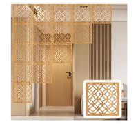 GHBSDNEPP Panneaux de Séparation Suspendus, Cloison Ajourée En Bois Et Plastique Du Sol Au Plafond Pour La Maison, La Chambre, La Cuisine, Le Bureau (Décoration Diy) - Fixations Incluses/Naturel B/100