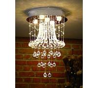 GHBSDNEPP Plafonnier En Cristal Pour Chambre À Coucher, Lustre Moderne Pour Salon, Lampe Simple Et Créative Pour Vestiaire Ou Balcon, Plafonnier Led En Cristal, Lampe Ronde Pour Couloir, Suspension, G
