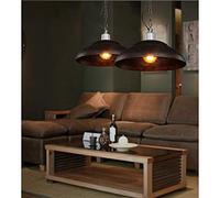 GHBSDNEPP Plafonnier En Fer Style Industriel Rétro, Style Campagne Américaine, Idéal Pour Bar, Café Ou Décoration Intérieure, 220 V, Culot E27, Couleur Rouille/Couleur Ó*Ido