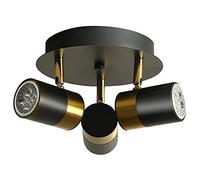 GHBSDNEPP Plafonnier Encastré Moderne À Led Multidirectionnel, Pour Couloir, Bureau, Chambre, Table de Chevet, Ampoules Gu10/Noir/Lumière Blanche