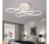 GHBSDNEPP Plafonnier Led À Intensité Variable Avec Télécommande, Lampe de Plafond Moderne Et Créative, Luminaire Encastré, Lustre Pour Îlot de Cuisine, Bar, Café, Salle À Manger, Table de Salon (Noir)