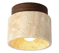 GHBSDNEPP Plafonnier Semi-Encastré En Travertin Jaune Moderne Du Milieu Du Siècle Nordique, Pierre Naturelle, Marbre, Petit Couloir, Lampe de Plafond, Ferme, Vintage, Proche Du Plafond, Luminaires Pou