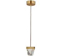 GHBSDNEPP Suspension de Plafond, Luminaires Suspendus Rétro En Cuivre Et Cristal, Hauteur Réglable, Base Led, Lustres, Suspensions Généreuses Et Compatibles Avec Chambre, Salon, Îlot de Cuisine