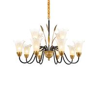 GHBSDNEPP Suspension Dorée, Lustres D'Intérieur, Lustre Sputnik Moderne Du Milieu Du Siècle, Plafonnier Semi-Plafonnier, Ampoules, Lampe de Chambre/Rame E Nero/95 * 53Cm