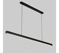 GHBSDNEPP Suspension Led Moderne En Alumiavec Abat-Jour En Acrylique, Luminaire Décoratif Suspendu Au Design Architectural, Finition Noire Sobre, 32 W, 60 Cm (23,6 Pouces), Lustre En Cristal./3000K