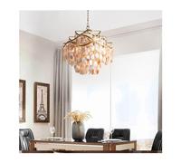GHBSDNEPP Suspension Luxueuse En Forme de Coquillage, Compatible Avec Un Plafond, Style Français, Pour Salon, Chambre, Lustre En Cristal, Décoration Intérieure, Applique Led, Îlot de Cuisine/Lumière N