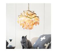 GHBSDNEPP Suspension Luxueuse En Forme de Coquillage, Compatible Avec Un Plafond, Style Français, Pour Salon, Chambre, Lustre En Cristal, Décoration Intérieure, Applique Led, Îlot de Cuisine/Lumière B