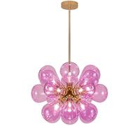 GHBSDNEPP Suspension Moderne Pour Chambre D'Enfant, Lustre À Bulles À 18 Lumières - Luminaire de Plafond À Boules de Verre Colorées Pour Restaurant Nordique Et Boutique Créative - Lampe Suspendue/Abat