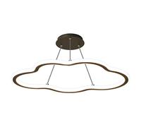 GHBSDNEPP Suspension Pour Chambre D'Enfant, Finition Noire, Forme Nuage, Abat-Jour Acrylique, Lustre En Aluminium, Luminaire Led 42 W Compatible Avec Salle À Manger, Lustre En Cristal/Atténuation
