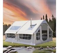 GHCCDAM 6-8 Personnes Tente Tente À Air Camping Gonflable avec Trou De Four Et Puits De Lumière, Grande Tente De Tente Familiale pour La Tente De Camping, Tente Familiale Big Air House Tent XXL