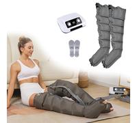 GHCCDAM Bottes De Pressothérapie 6 Cavités, Drainage Lymphatique Jambes, Appareil Pressothérapie, Anti Jambes Lourdes, 6 Chambre Pressothérapie Jambes Lipoedeme Appareil (Gris)