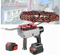 GHCCDAM Tire-Câble Électrique sans Fil, Machine De Câblage Révolutionnaire & Tire-Fils 15/30m - Batterie 25000mAh/37500mAh, 12 Courbes 90°, Vitesse Ultra-Rapide