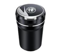 GHCPMQ Cendrier Voiture pour Alfa Romeo Tonale 2022 2023,Portable Anti Odeurs Cendrier Auto Extinguible Cendrier Coupe Vent Accessoires Décoratifs,A/Silver