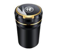 GHCPMQ Cendrier Voiture pour Alfa Romeo Tonale 2022 2023,Portable Anti Odeurs Cendrier Auto Extinguible Cendrier Coupe Vent Accessoires Décoratifs,D/Gold